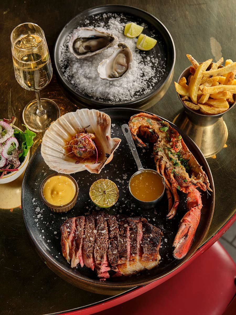 Bottomless brunch spread at temper City