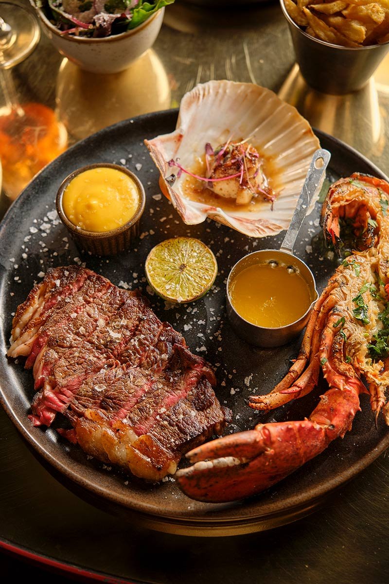 Open-fire cooking at temper City brunch